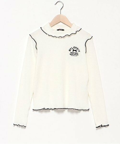 by LOVEiT / バイ ラビット Tシャツ | メロウフリルTシャツ（オフ ホワイト）