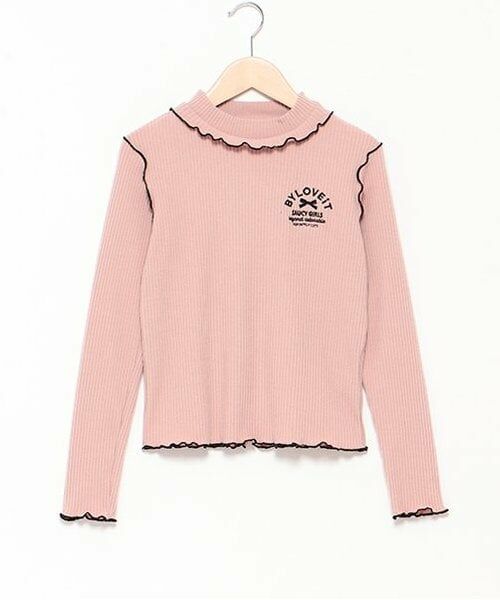 by LOVEiT / バイ ラビット Tシャツ | メロウフリルTシャツ（モデレート ピンク）