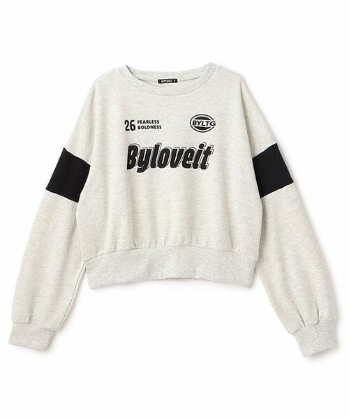 by LOVEiT / バイ ラビット スウェット | 袖切り替えプルオーバー（シロ杢）