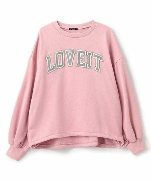 by LOVEiT / バイ ラビット スウェット | 裾ドローコードプルオーバー（ピンク）