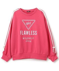 by LOVEiT / バイ ラビット スウェット | 袖ラインリボンプルオーバー