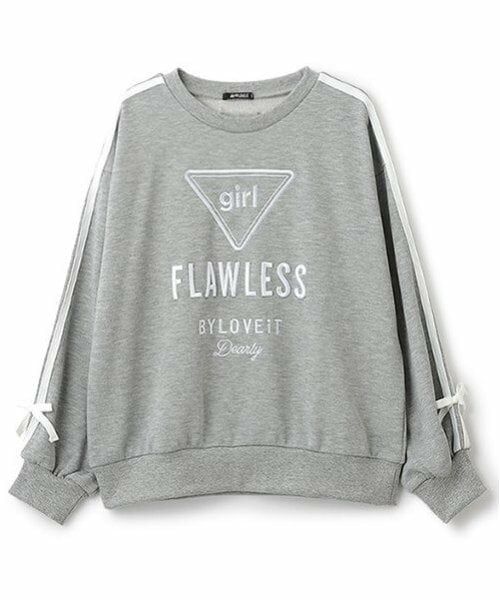 by LOVEiT / バイ ラビット スウェット | 袖ラインリボンプルオーバー | 詳細1