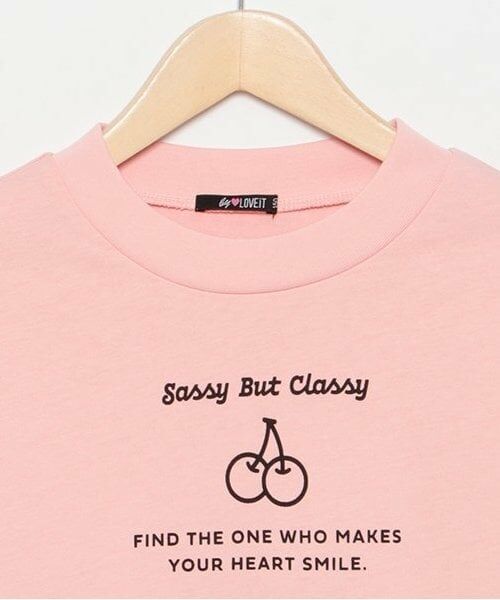 by LOVEiT / バイ ラビット Tシャツ | チェリープリントロングTシャツ | 詳細2