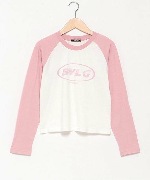 by LOVEiT / バイ ラビット Tシャツ | ロゴラグランTシャツ（ピンク）