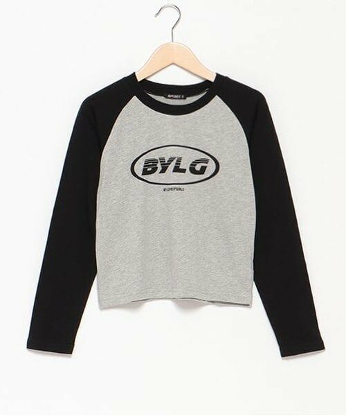 by LOVEiT / バイ ラビット Tシャツ | ロゴラグランTシャツ（黒）