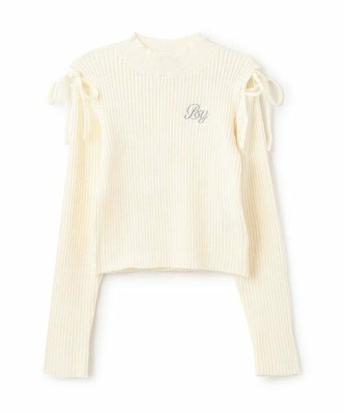 by LOVEiT / バイ ラビット ニット・セーター | 肩リボンニット（オフ ホワイト）