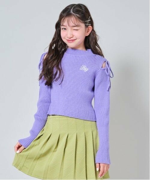 by LOVEiT / バイ ラビット ニット・セーター | 肩リボンニット（ラベンダー）