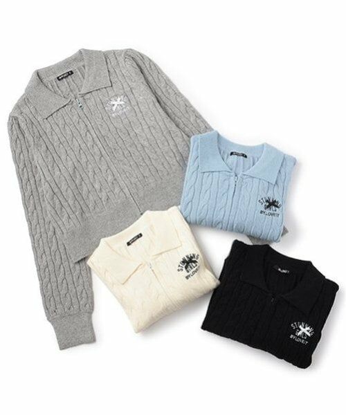 by LOVEiT / バイ ラビット カーディガン・ボレロ | ダブルジップニットカーディガン | 詳細9