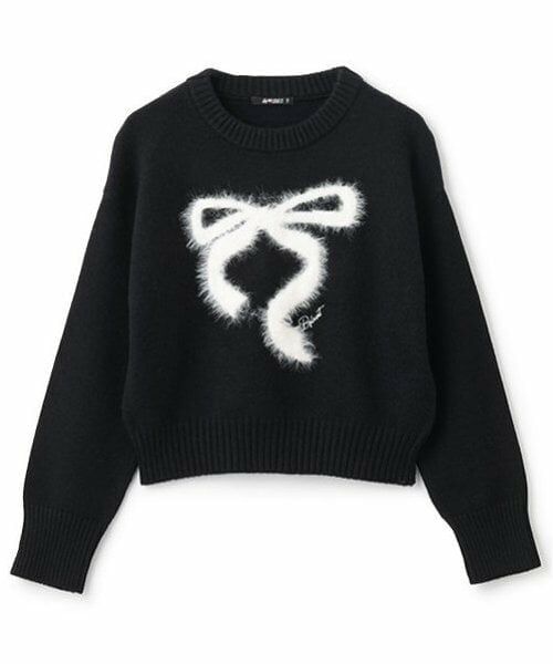 by LOVEiT / バイ ラビット ニット・セーター | リボンニット（黒）