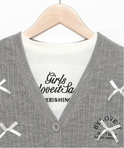by LOVEiT / バイ ラビット カーディガン・ボレロ | リボンカーディガンTシャツセット | 詳細3