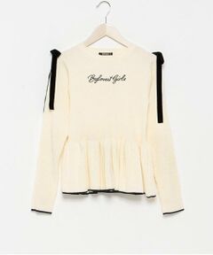 by LOVEiT / バイ ラビット ニット・セーター | ペプラムリボンプルオーバー