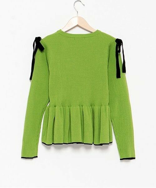 by LOVEiT / バイ ラビット ニット・セーター | ペプラムリボンプルオーバー | 詳細1