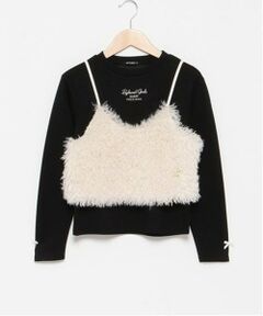 by LOVEiT / バイ ラビット Tシャツ | フェイクラムビスチェTシャツセット