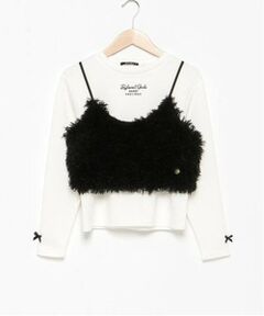 by LOVEiT / バイ ラビット Tシャツ | フェイクラムビスチェTシャツセット