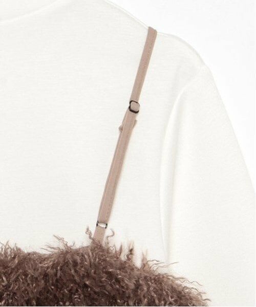 by LOVEiT / バイ ラビット Tシャツ | フェイクラムビスチェTシャツセット | 詳細4