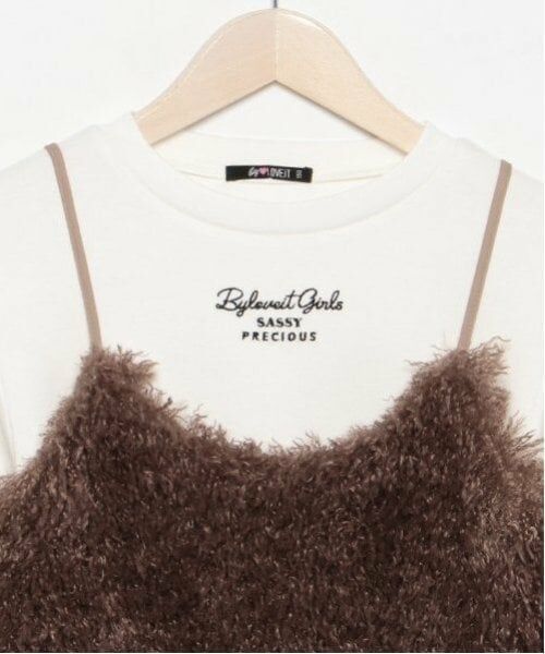 by LOVEiT / バイ ラビット Tシャツ | フェイクラムビスチェTシャツセット | 詳細7