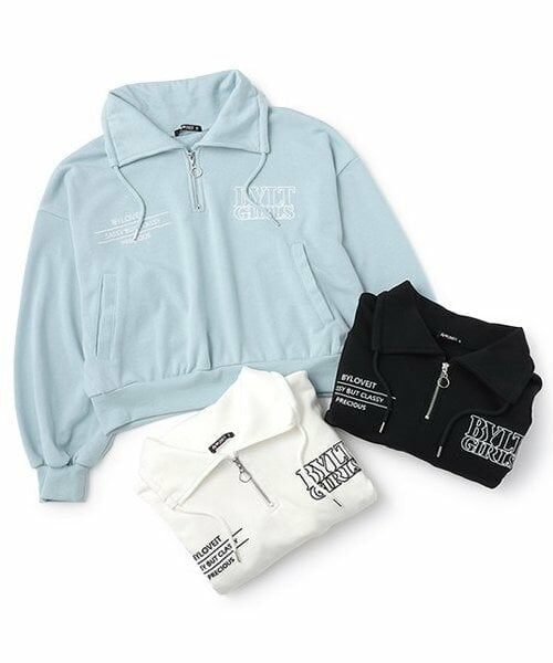 by LOVEiT / バイ ラビット スウェット | 衿つきハーフZIPプルオーバー | 詳細10