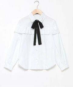by LOVEiT / バイ ラビット シャツ・ブラウス | フリルボータイつきシャツブラウス
