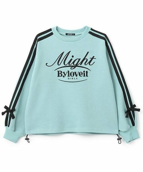 by LOVEiT / バイ ラビット スウェット | 裾ドローコードキルト風プルオーバー（ブルー グレー）