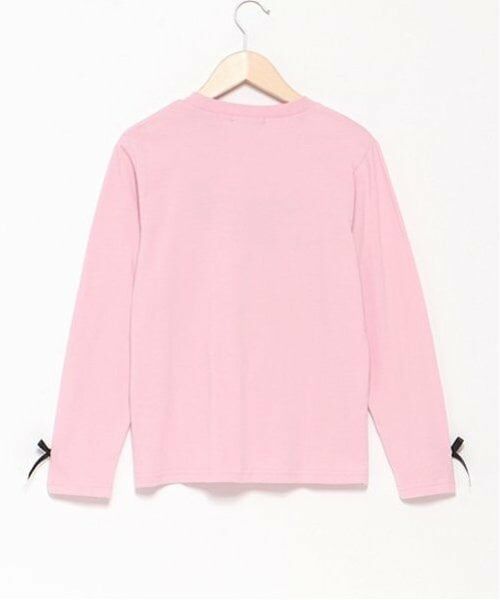 by LOVEiT / バイ ラビット Tシャツ | リボンロゴロングTシャツ | 詳細1