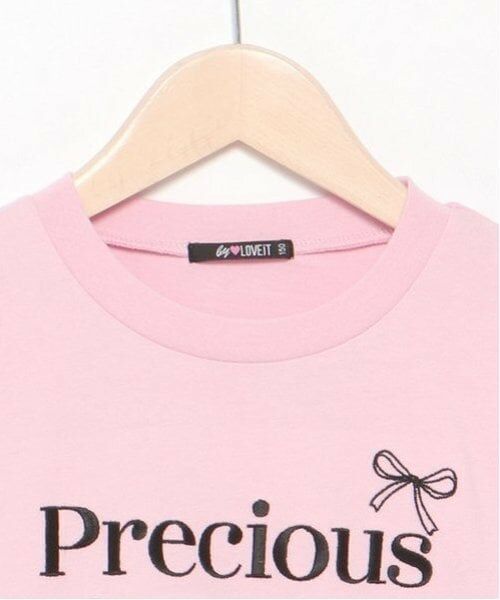 by LOVEiT / バイ ラビット Tシャツ | リボンロゴロングTシャツ | 詳細2