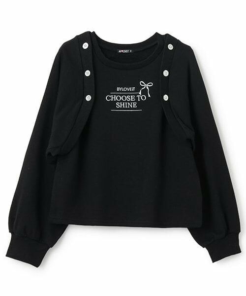 by LOVEiT / バイ ラビット スウェット | ボレロ風プルオーバー（黒）