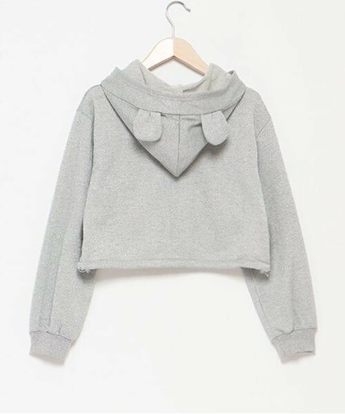 by LOVEiT / バイ ラビット パーカー | ラメ裏毛クマ耳パーカー | 詳細1