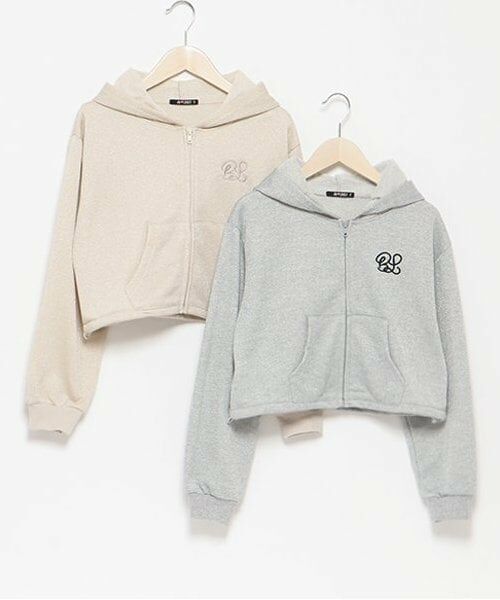 by LOVEiT / バイ ラビット パーカー | ラメ裏毛クマ耳パーカー | 詳細11