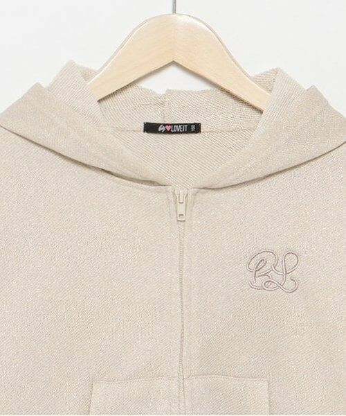 by LOVEiT / バイ ラビット パーカー | ラメ裏毛クマ耳パーカー | 詳細3