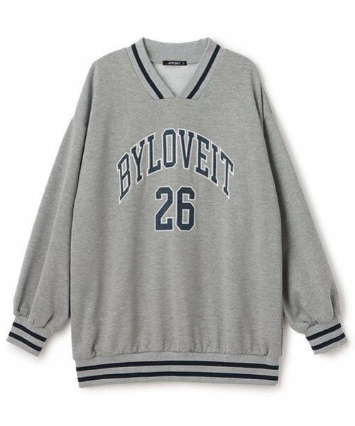 by LOVEiT / バイ ラビット ミニ丈・ひざ丈ワンピース | カレッジロゴチュニック | 詳細1
