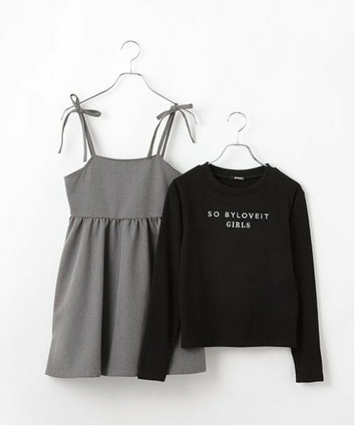 by LOVEiT / バイ ラビット ミニ丈・ひざ丈ワンピース | TRジャンスカTシャツセット | 詳細2