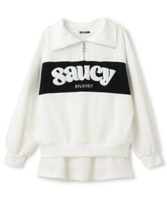 by LOVEiT / バイ ラビット スウェット | 切り替えハーフZIPプルオーバースカートセット