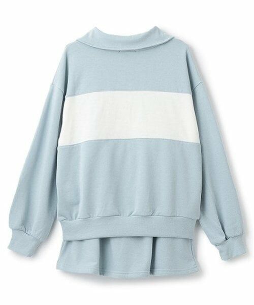 by LOVEiT / バイ ラビット スウェット | 切り替えハーフZIPプルオーバースカートセット | 詳細1