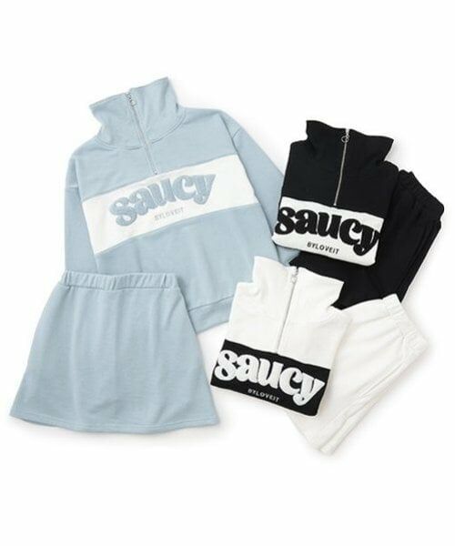 by LOVEiT / バイ ラビット スウェット | 切り替えハーフZIPプルオーバースカートセット | 詳細12