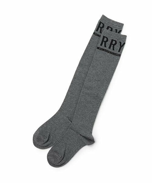 by LOVEiT / バイ ラビット ソックス | ロゴニーハイソックス（グレー）