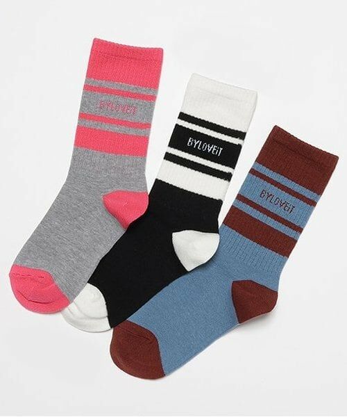 by LOVEiT / バイ ラビット ソックス | ラインクルーソックス | 詳細4