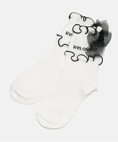by LOVEiT / バイ ラビット ソックス | メロウリボンクルーソックス