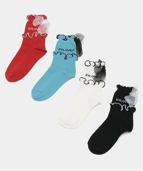 by LOVEiT / バイ ラビット ソックス | メロウリボンクルーソックス | 詳細5