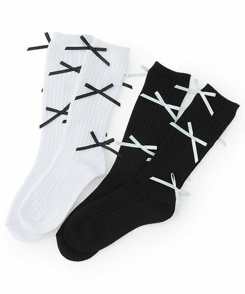 by LOVEiT / バイ ラビット ソックス | リボンハイソックス | 詳細5