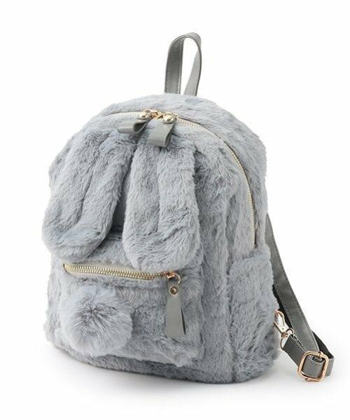 by LOVEiT / バイ ラビット リュック・バックパック | ウサミミファーリュック（サックス）