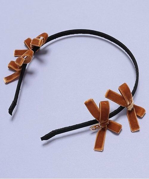 by LOVEiT / バイ ラビット カチューシャ・カチューム・その他 | ベルベットリボンカチューシャ（茶）