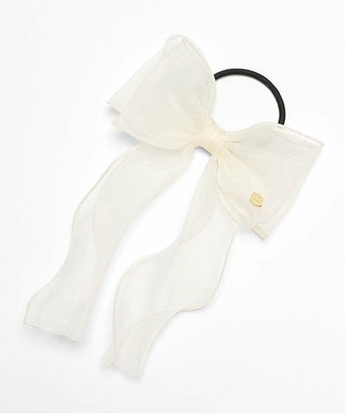 by LOVEiT / バイ ラビット ヘアゴム・シュシュ | シフォンリボンポニー（アイボリー）