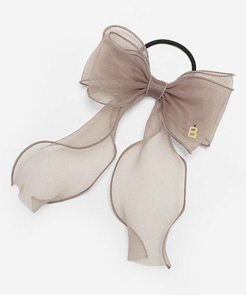 by LOVEiT / バイ ラビット ヘアゴム・シュシュ | シフォンリボンポニー（モカ茶）