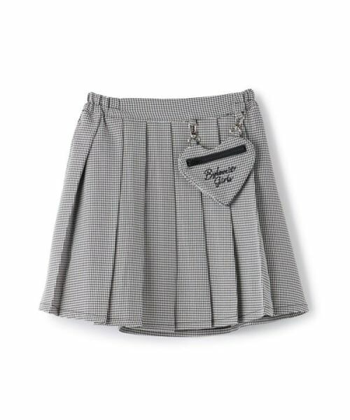 by LOVEiT / バイ ラビット ミニ・ひざ丈スカート | ハートポシェットスカート(インパンつき)(オフ ホワイト)