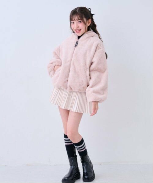 by LOVEiT / バイ ラビット ミニ・ひざ丈スカート | リボンティアードプリーツスカート（インパンつき）（アイボリー）