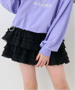 by LOVEiT / バイ ラビット ミニ・ひざ丈スカート | フリフリレーシースカート（インパンつき）