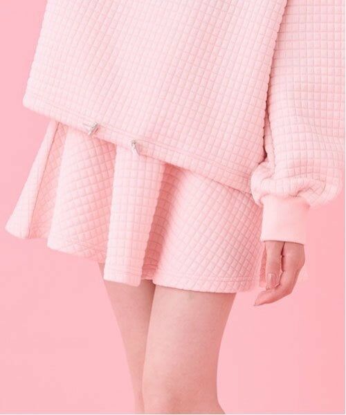 by LOVEiT / バイ ラビット ミニ・ひざ丈スカート | バック切替えスカート（インパンつき）（ピンク）