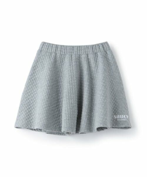 by LOVEiT / バイ ラビット ミニ・ひざ丈スカート | バック切替えスカート（インパンつき）（グレー）