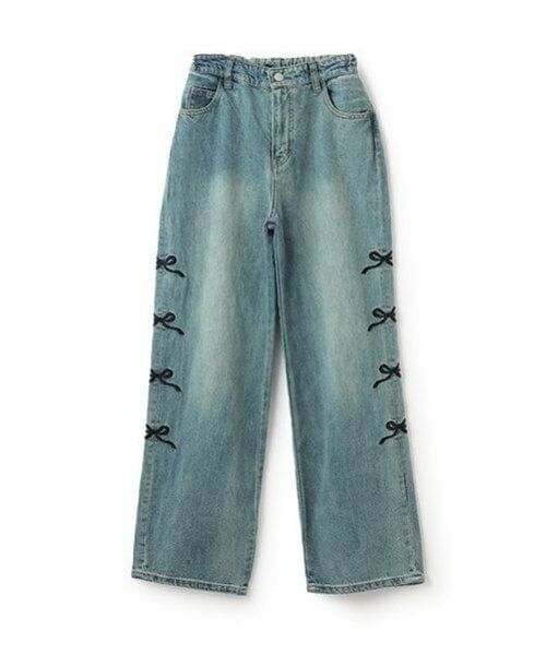 by LOVEiT / バイ ラビット その他パンツ | サイドリボン刺しゅうワイドパンツ | 詳細12