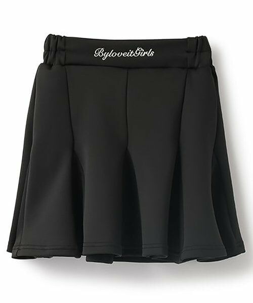 by LOVEiT / バイ ラビット ミニ・ひざ丈スカート | 切替フレアスカート(黒)